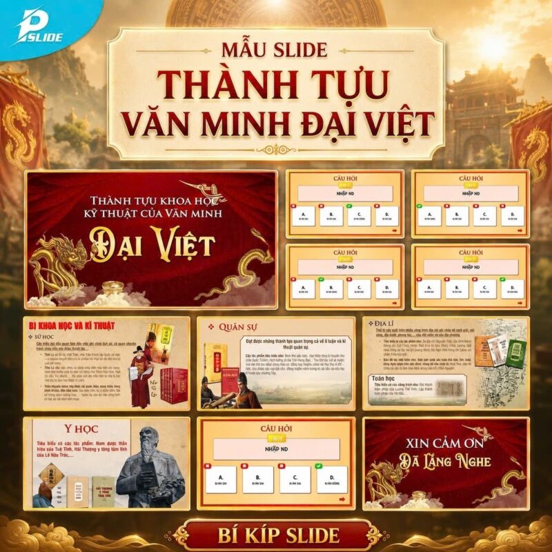 Mẫu Slide Thành Tựu Khoa Học Văn Minh Đại Việt