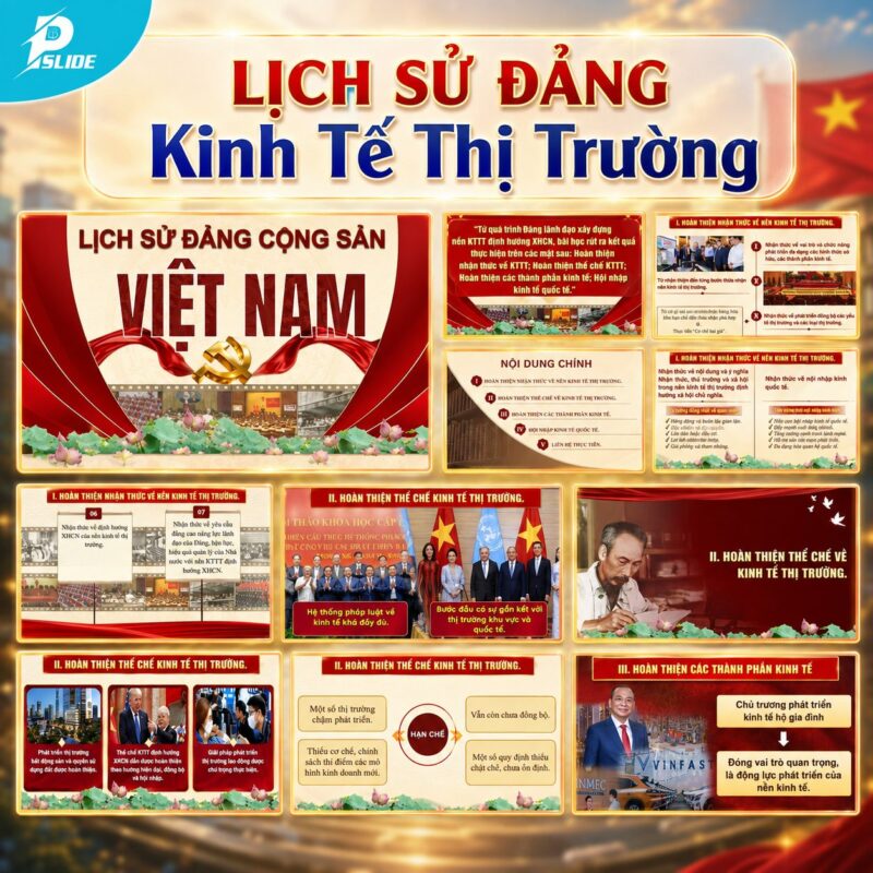 Mẫu Slide Lịch Sử Đảng – Kinh Tế Thị Trường