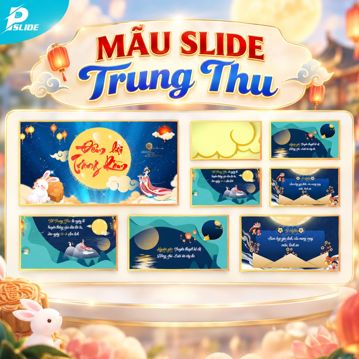 Mẫu Slide Tết Trung Thu trang trọng
