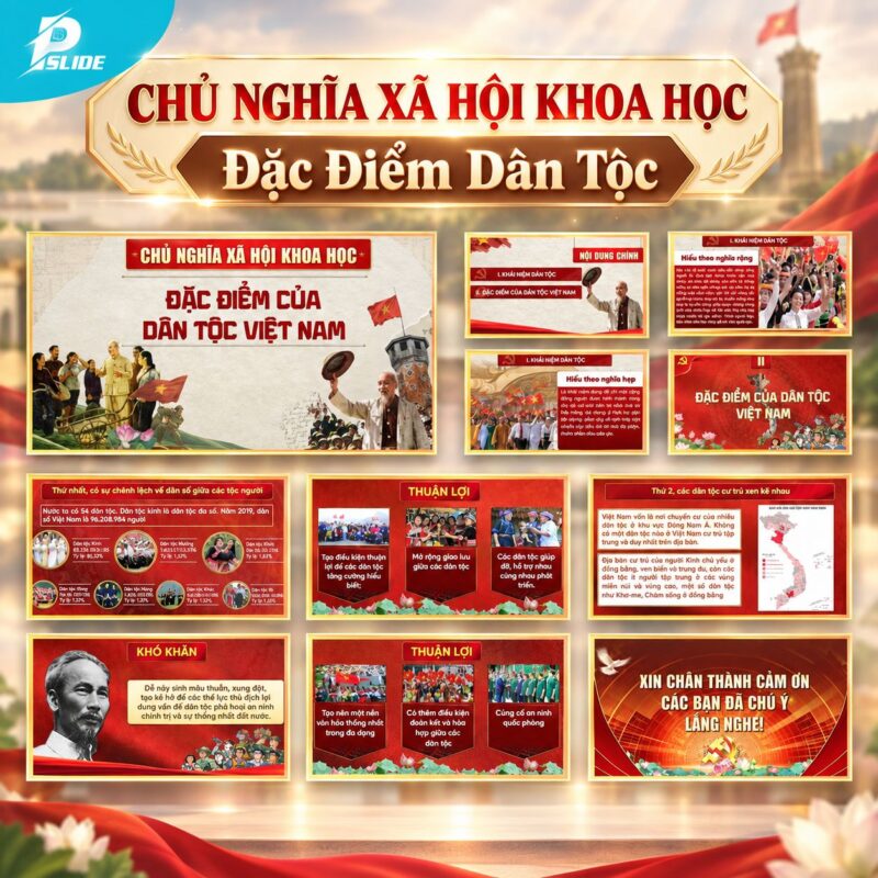 Mẫu Slide Chủ Nghĩa Xã Hội Khoa Học – Đặc Điểm Dân Tộc