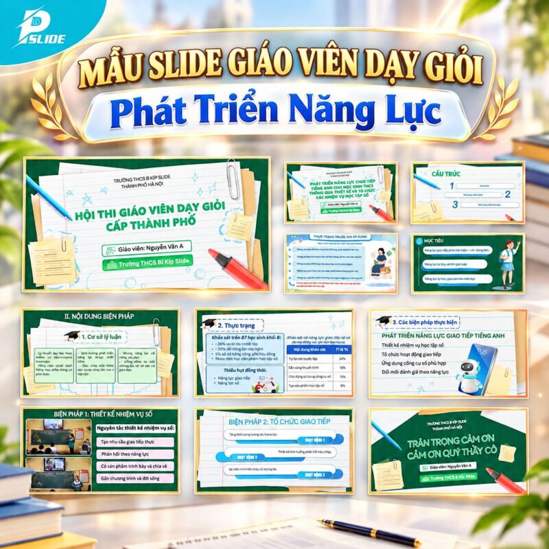 Mẫu Mẫu Slide Giáo Viên Dạy Giỏi - Phát Triển Năng Lực