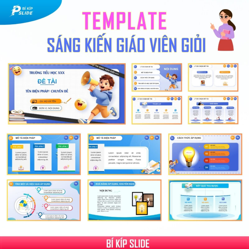 Mẫu Slide Báo Cáo biện pháp - giáo viên giỏi (P1)