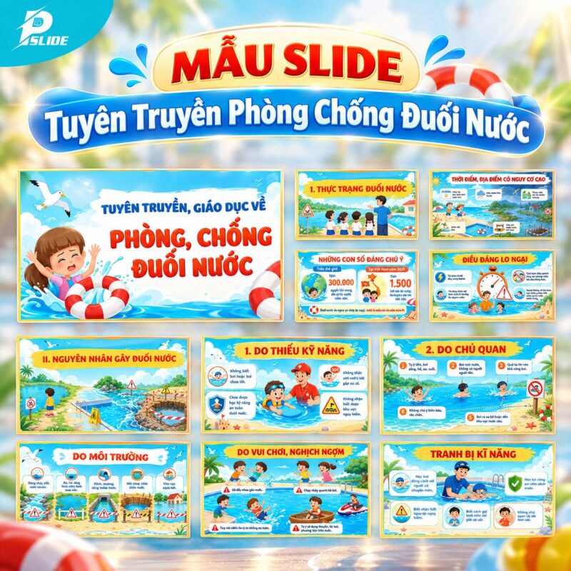 Mẫu Slide Tuyên Truyền Phòng Chống Đuối Nước