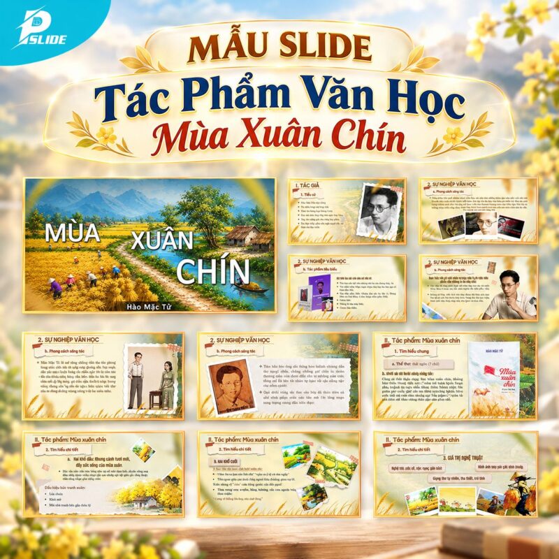 Mẫu Slide Văn Học - Mùa Xuân Chín