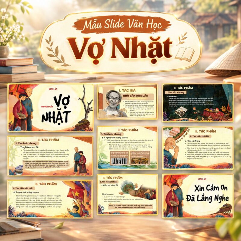 Mẫu Slide Văn Học – Vợ Nhặt