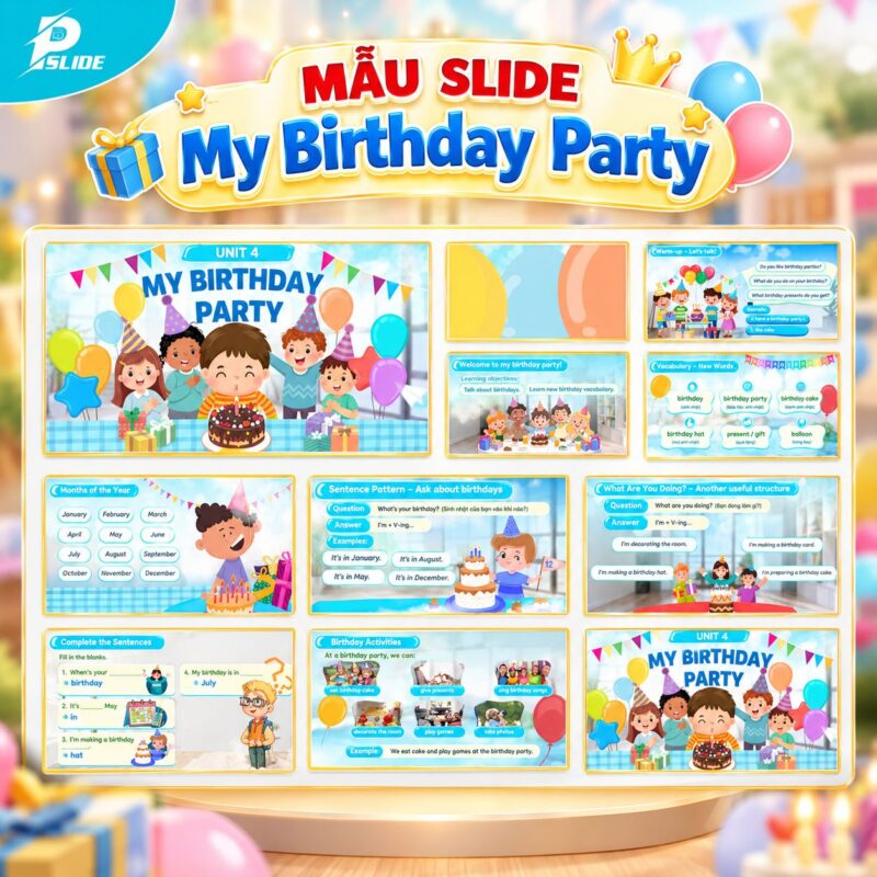 Mẫu Slide My Birthday Party