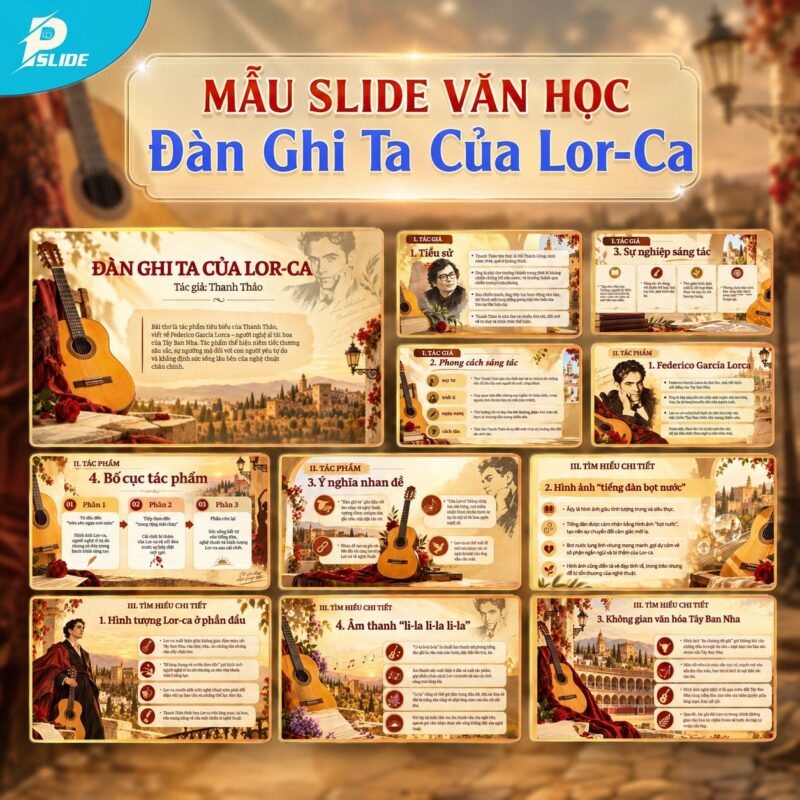 Mẫu Slide Văn Học Đàn Ghi Ta Của Lor-Ca