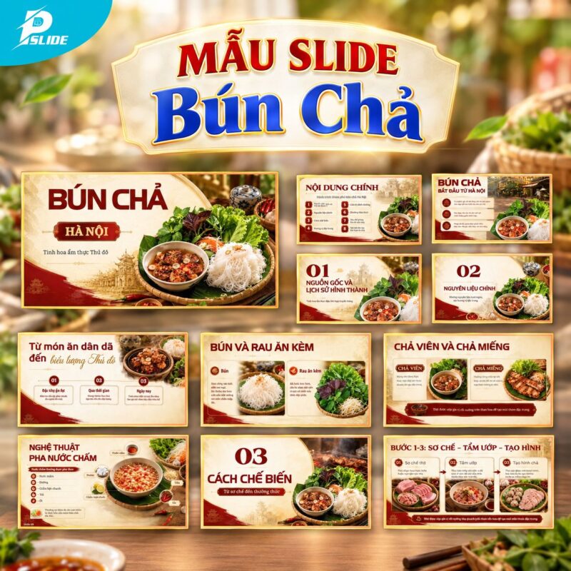 Mẫu Slide Bún Chả
